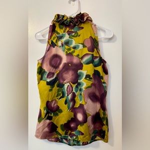 Floral, Watercolor Print Blouse - The Limited - Small